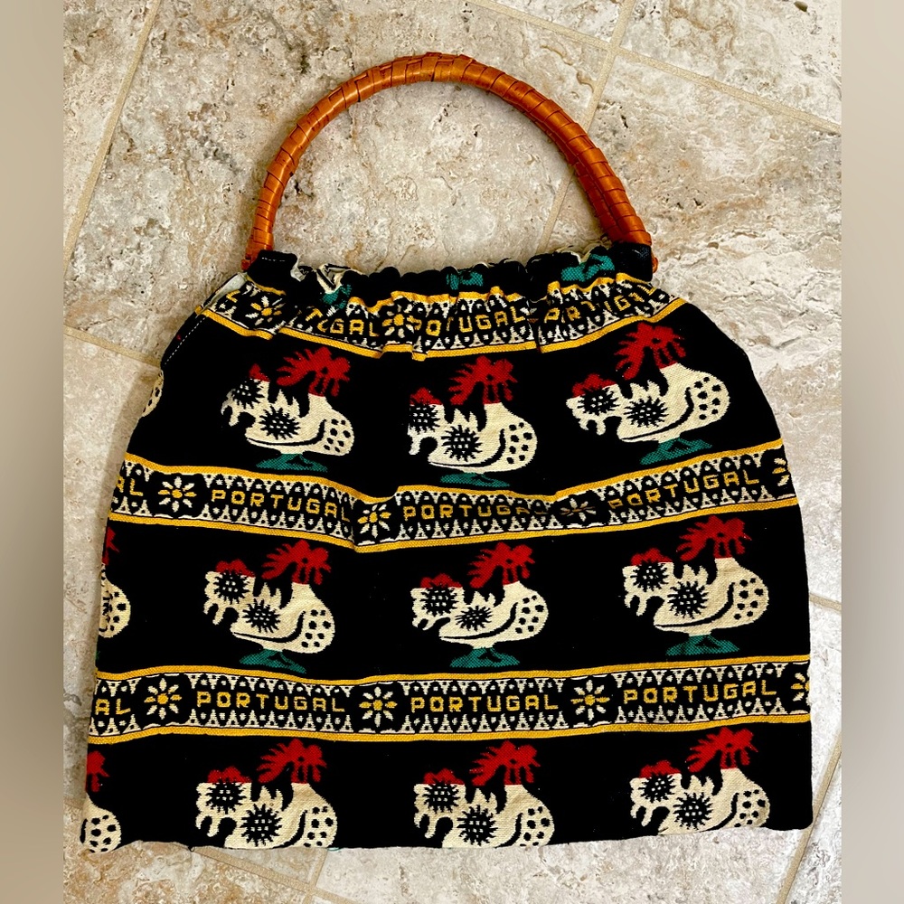 RARE Vintage Tote Bag Handbag hand crafted from Portugal 🇵🇹